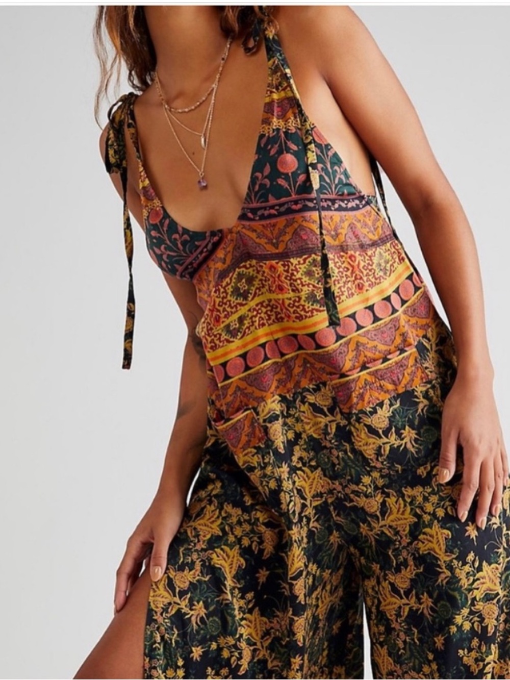Free People Leona Wide Jumpsuit
